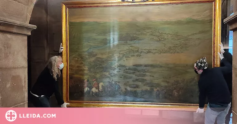 La Paeria cedeix al Museu de Lleida el quadre de l’escala principal del Palau