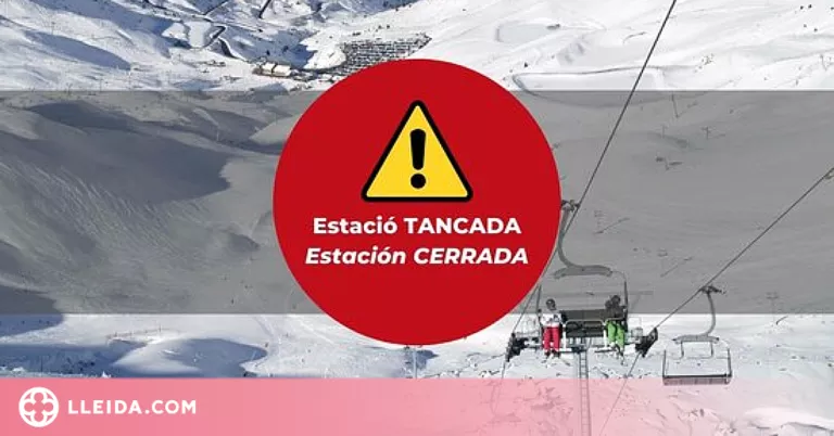 Boí Taüll, tancada pel fort vent que afecta el Pirineu