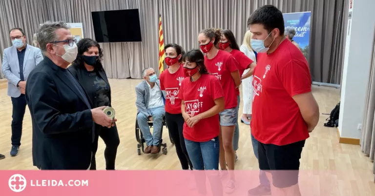 La Diputació rep al CB Lleida per celebrar l'ascens a Lliga 2