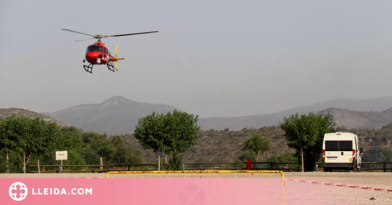 ⏯️ Els Bombers intenten "estrènyer" al màxim el foc a Baldomar per evitar que avanci amb el vent