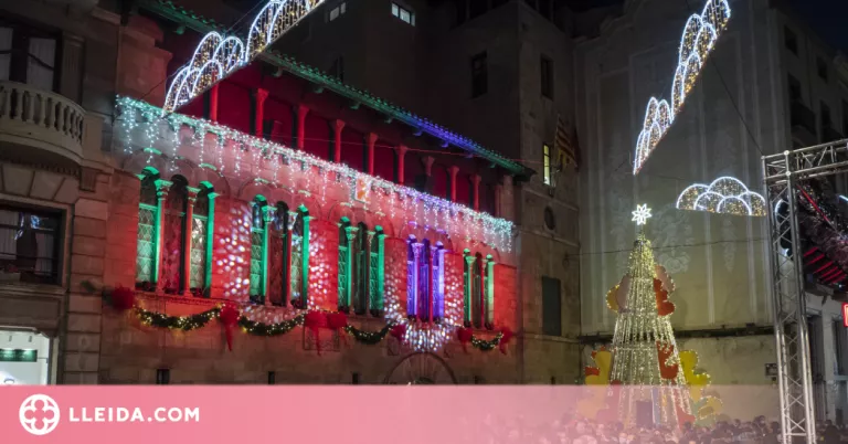 Lleida engega la il·luminació nadalenca dels seus carrers
