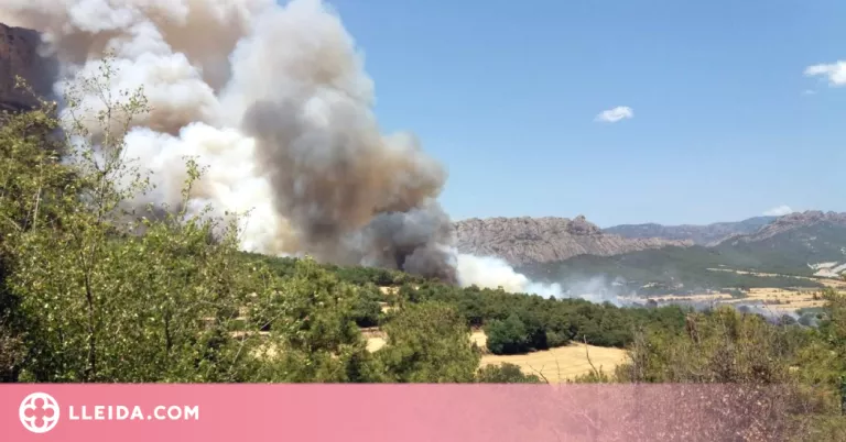L'incendi forestal de Peramola ja ha cremat unes 60 hectàrees