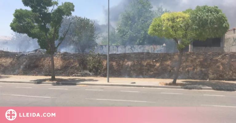 Els bombers aturen un incendi a Ciutat Jardí