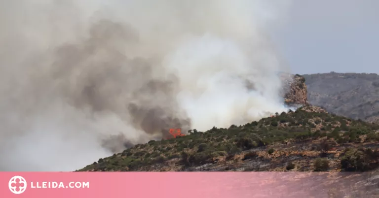 Controlat l'incendi d'Artesa de Segre, que ha cremat 2.700 hectàrees des de dimecres passat