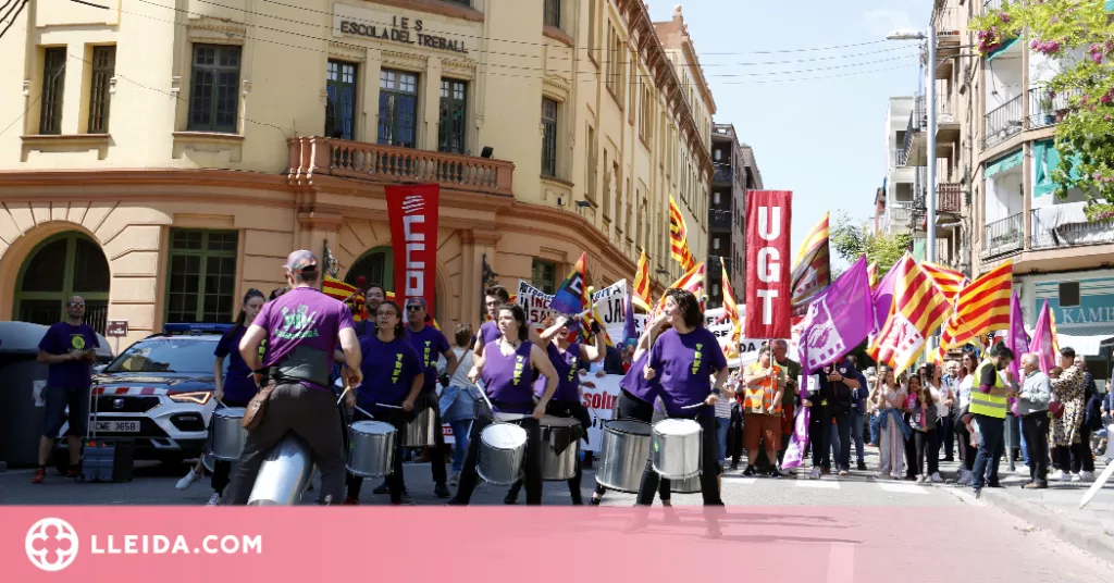⏯️ Manifestació de l'1 de maig a Lleida per reivindicar millors infraestructures i acabar amb la temporalitat