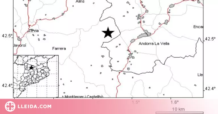 L'Alt Urgell registra un terratrèmol de 2,5 graus