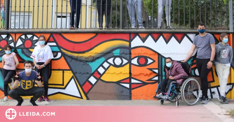 Mural reivindicatiu a l'Escola Alba de Tàrrega