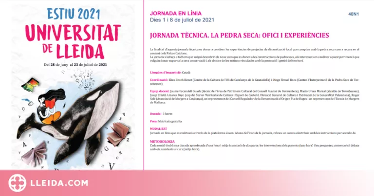 Jornada tècnica sobre la pedra seca a la Universitat d'Estiu de la UdL