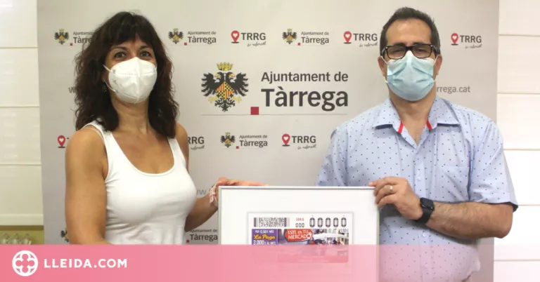 El Mercat Setmanal de Tàrrega, imatge del cupó de l’ONCE