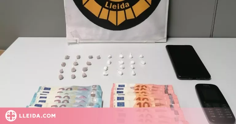 Detingut per portar una bossa amb el que seria cocaïna i heroïna  Lleida
