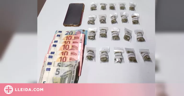 Enxampat amb vint bossetes de marihuana al Centre Històric de Lleida