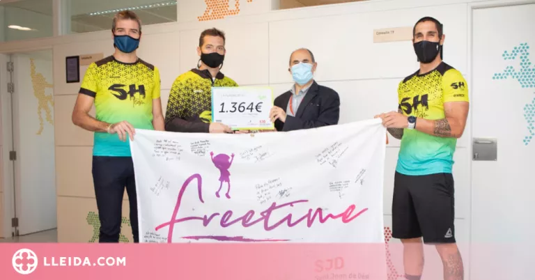 L'Equip 5H Team entrega un xec solidari per valor de 1364€ a Sant Joan de Déu Terres de Lleida