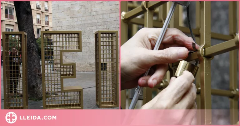 L'IEI celebra 80 anys amb una nova escultura que els lleidatans ompliran de cadenats
