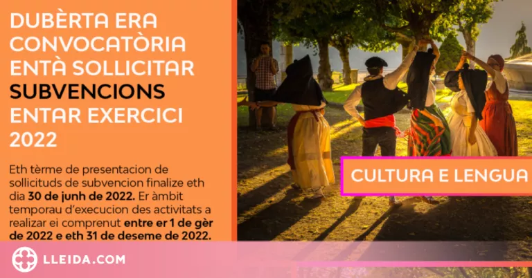 L'Aran obre la convocatòria de subvencions en els àmbits de Llengua, Cultura i Esports