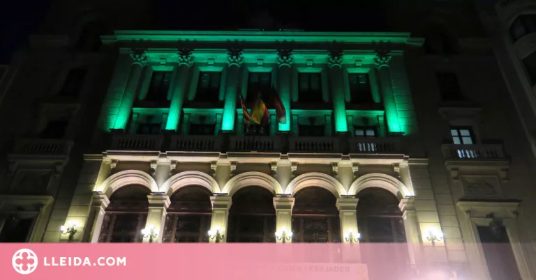 Lleida de verd aquest vespre amb motiu del Dia Nacional de l'Artritis