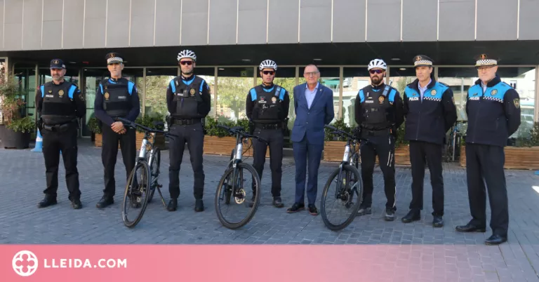 La Unitat Ciclista de la Guàrdia Urbana de Lleida incorpora sis bicicletes elèctriques