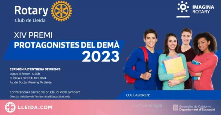 El Rotary Club de Lleida convoca la XIV edició del Premi Protagonistes del Demà