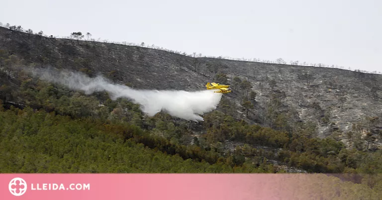 Els Bombers confien donar per controlat al vespre el foc de la Franja