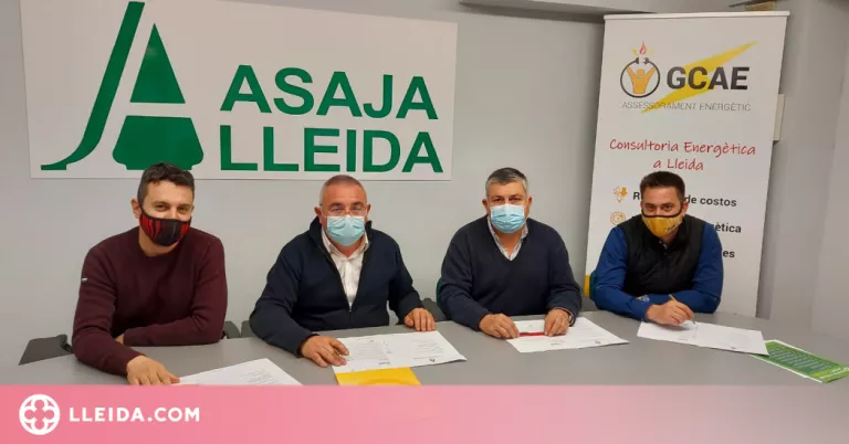 Asaja Lleida i GCAE Energia signen un conveni de col·laboració d'estalvi energètic