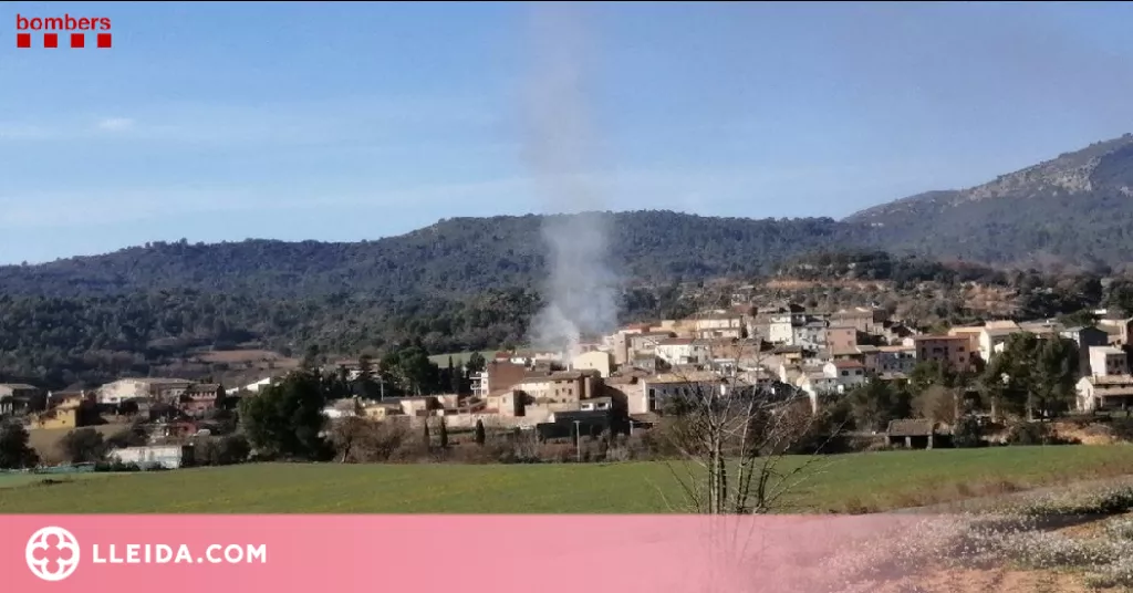 Incendi en una casa de la Noguera amb un ferit