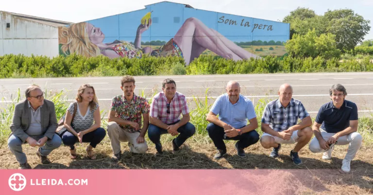 La DOP Pera de Lleida es reivindica amb un gran mural a Torrelameu