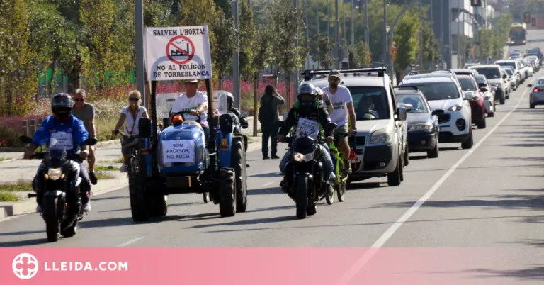 ⏯️ Marxa lenta a Lleida contra el futur polígon de Torreblanca-Quatre Pilans