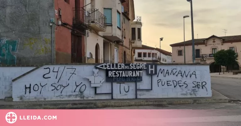Torres de Segre lamenta pintades sense sentit en diferents murs de la vila