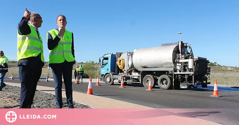 Enllesteixen la nova rotonda de la intersecció de l'Ll-12 amb la C-12 a Lleida