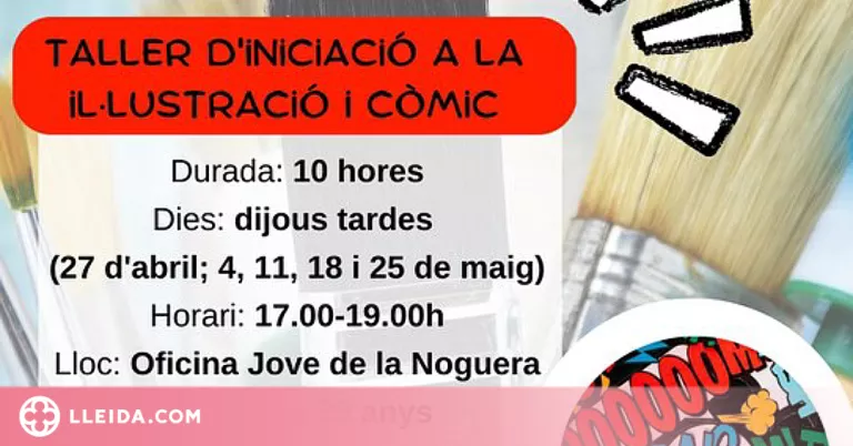 L'Oficina Jove de la Noguera organitza un taller d'iniciació al món del còmic i la il·lustració