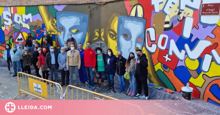 Mollerussa estrena un mural inclusiu pel Dia de la Salut Mental