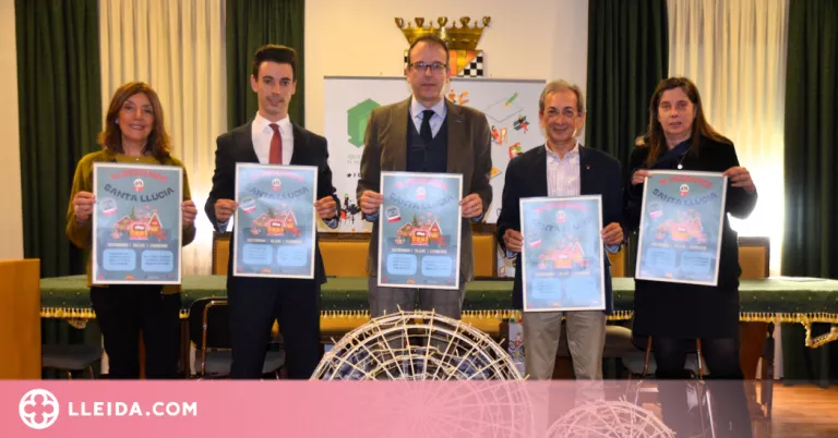 Mollerussa prepara l'encesa de l'enllumenat que iniciarà la campanya de Nadal