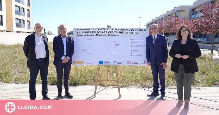 Lleida incorporarà 114 habitatges de lloguer social a Magraners i Ciutat Jardí