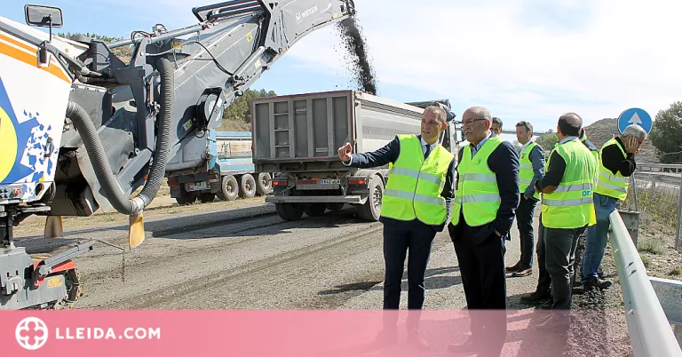 El Ministeri de Transports inicia la millora del ferm a l'A-2 entre el límit amb Osca i la variant de Lleida