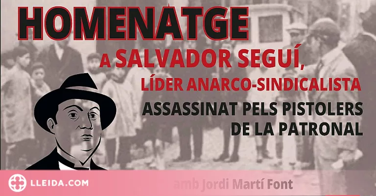 CGT Lleida ret homenatge a Salvador Seguí en el centenari del seu assassinat