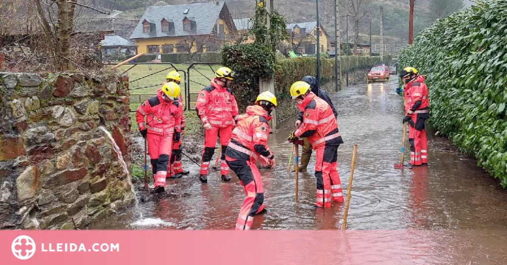 Les pluges i el risc d'allau posen en alerta l'Aran