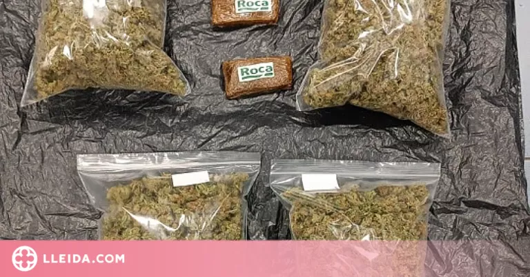Detingut per portar un quilo de marihuana amagat sota el seient del vehicle al Segrià
