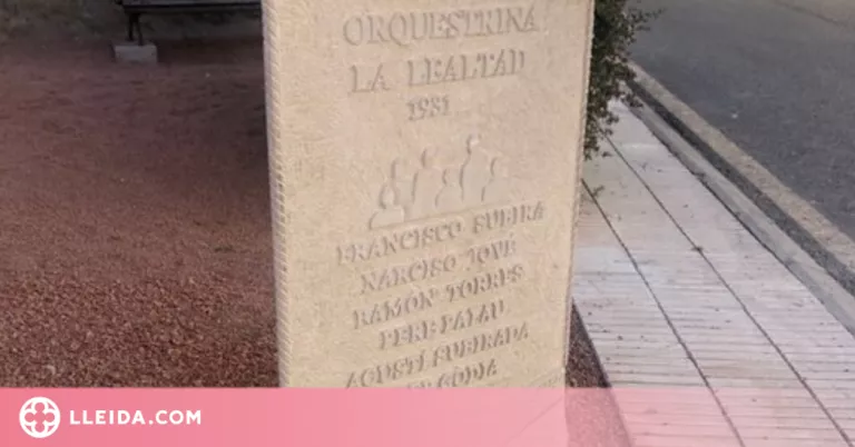Benavent del Segrià commemora l'orquestrina "La Lealtad" amb un monòlit