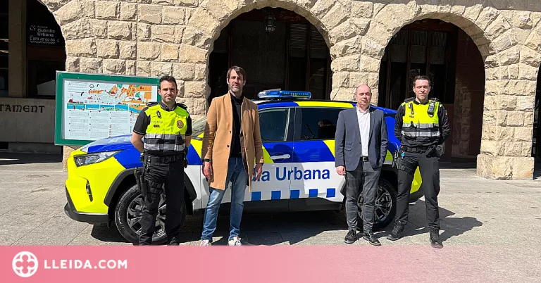 Balaguer presenta el nou vehicle de la Guàrdia Urbana, retolat segons el model visual internacional