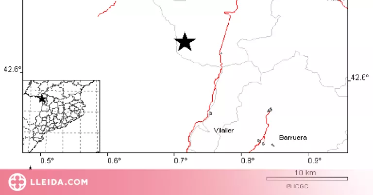 La Val d'Aran registra un terratrèmol de 2,5 graus
