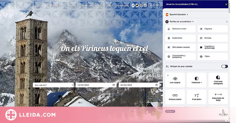 La Vall de Boí millora l'accessibilitat al contingut de la seva pàgina web i a la del Centre Romànic