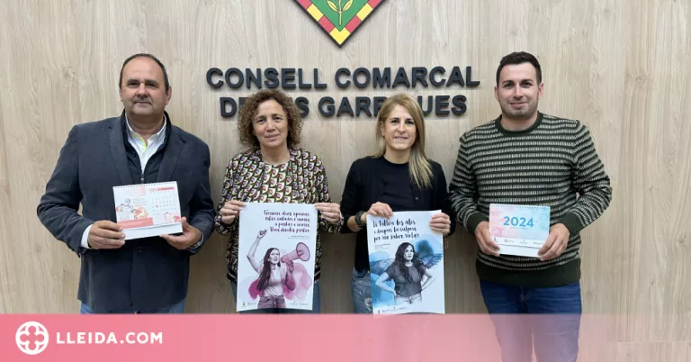 El Consell Comarcal de les Garrigues presenta els calendaris del SIAD per commemorar el 25N
