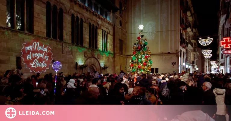 Lleida obre les festes amb l’encesa de llums nadalenques