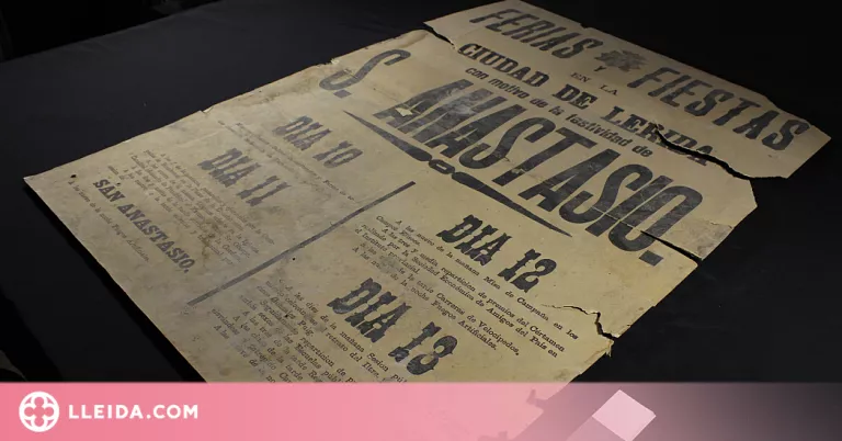 Lleida restaura el cartell de la Festa Major del 1888 i digitalitza la col·lecció de cartells històrics