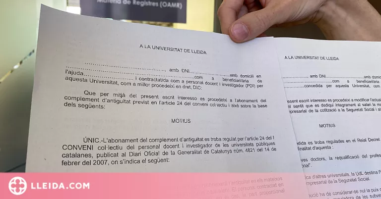 El Comitè d'Empresa de la UdL denúncia "impagaments d'entre 5.000 i 10.000 € a professors i investigadors"