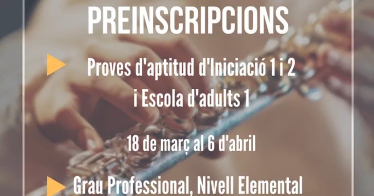 El Conservatori de Lleida obre les preinscripcions per al curs 2025/26 amb una àmplia oferta musical