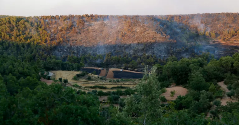 Estabilitzat l'incendi a Fulleda amb 13,5 hectàrees cremades