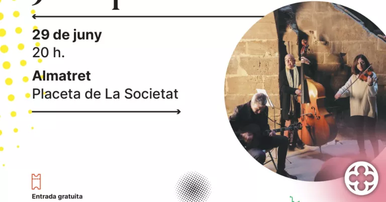 Almatret acollirà un concert de jazz amb Joan Chamorro, Èlia Bastida i Josep Traver