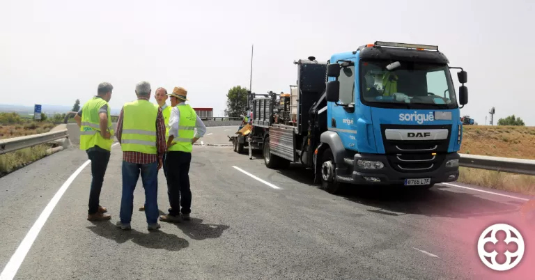 Finalitzen les obres de millora del ferm de l'A-2 entre Soses i Lleida