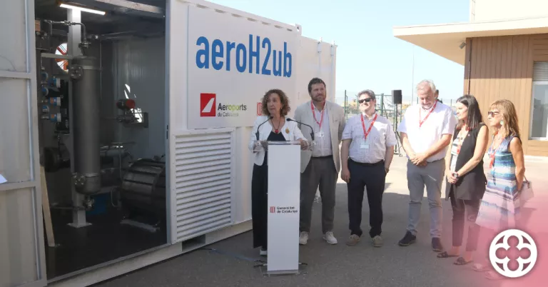 L'Aeroport de Lleida-Alguaire engega la producció d'hidrogen verd per a la indústria aeronàutica