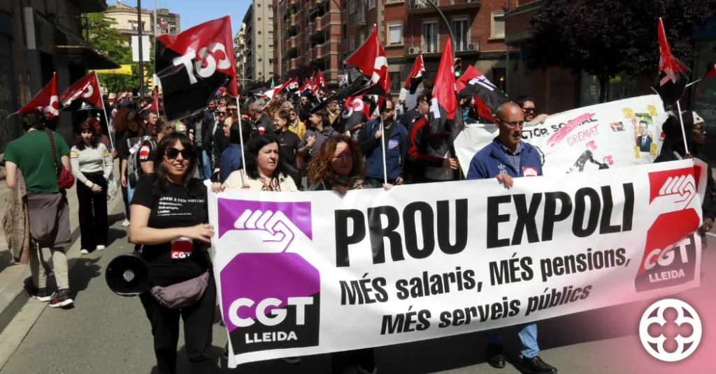⏯️ Unes 400 persones surten als carrers de Lleida per reclamar millores en la jornada laboral i els salaris